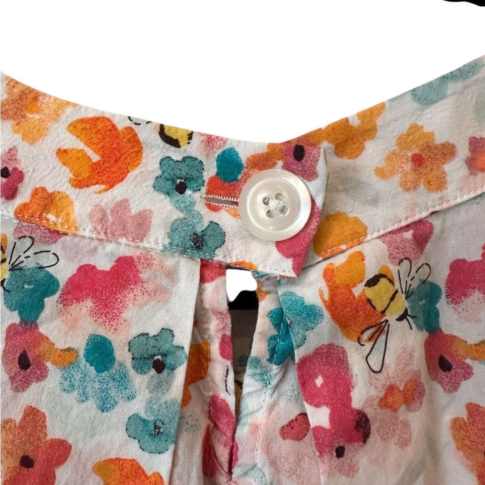 Talbots Floral Tank Top with Pink, Orange,‎ and Blue - Picture 2 of 4